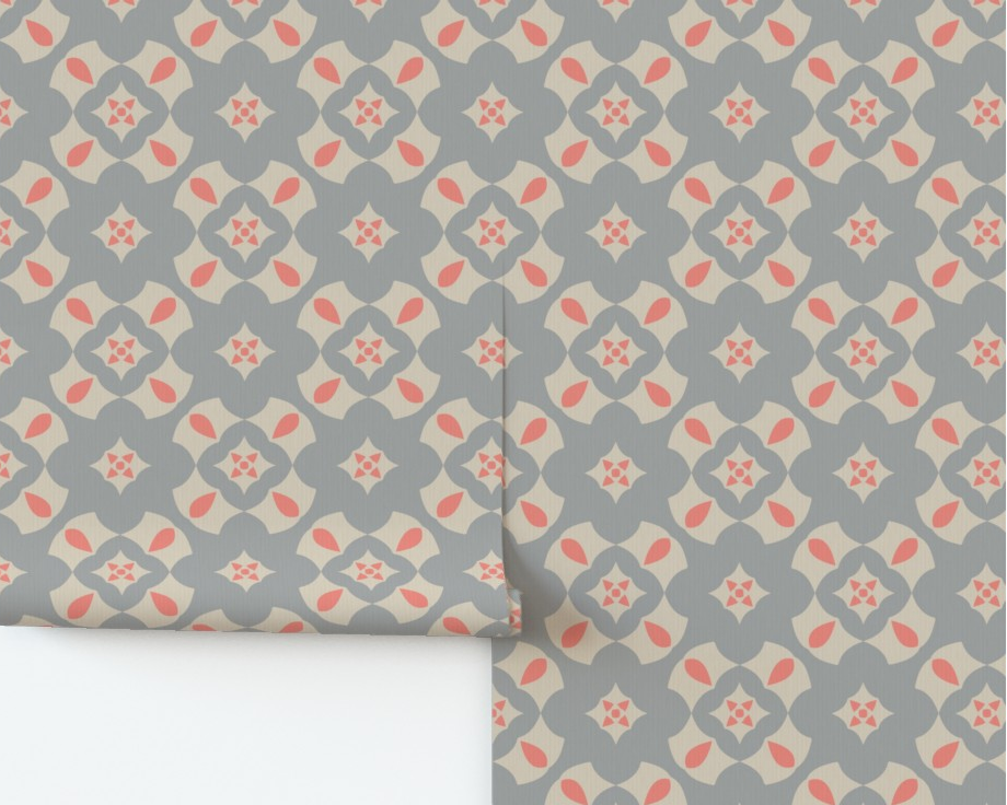 Palm Beach Medallion Tile Wallpaper