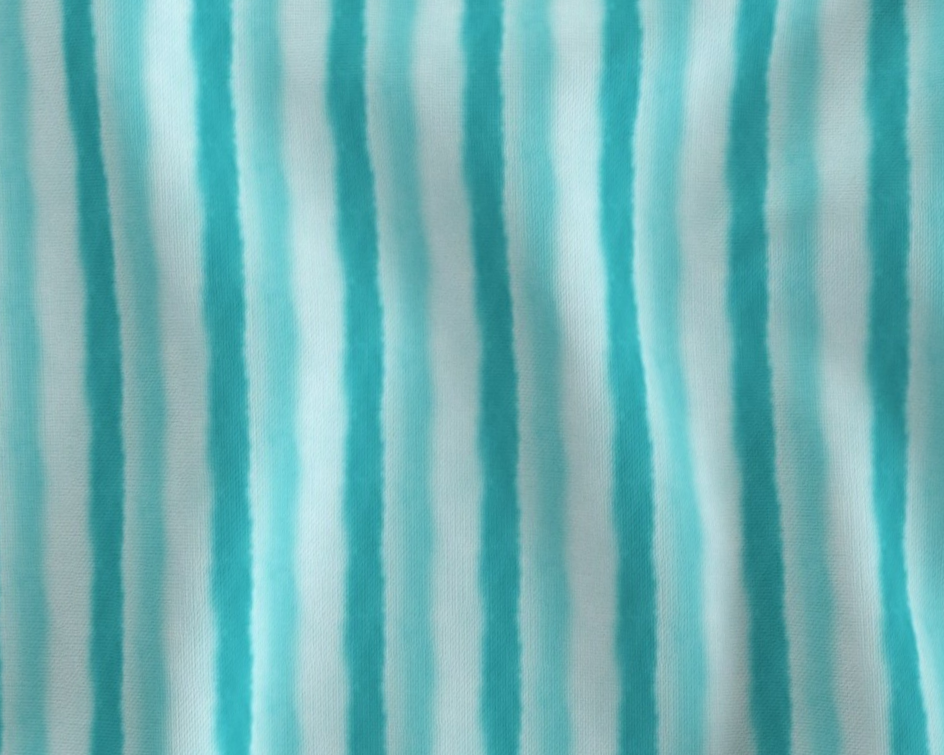 Teal and white striped fabric pattern