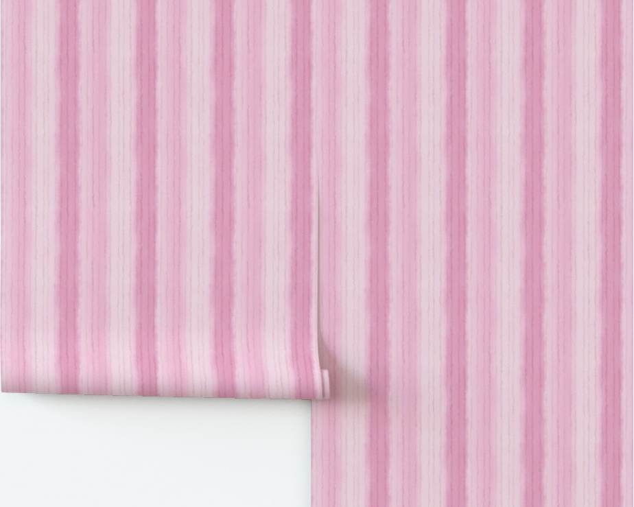 Coastal Grandmillennial stripe wallpaper