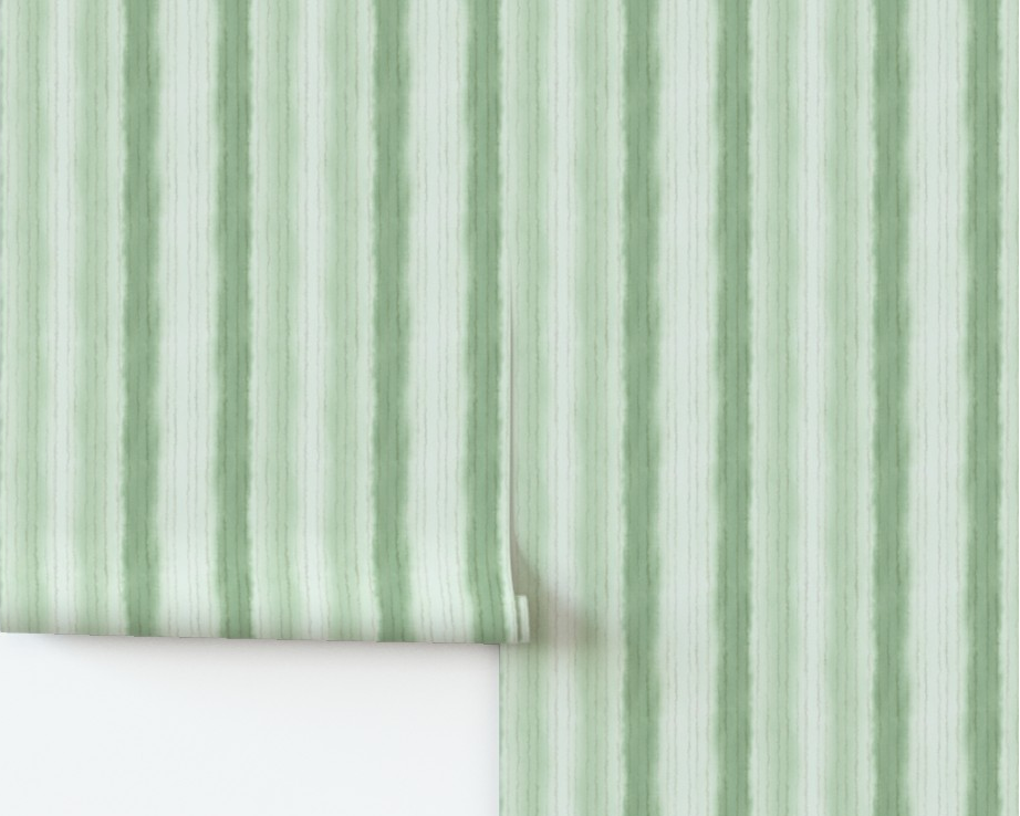 Coastal marsh grass stripe wallpaper