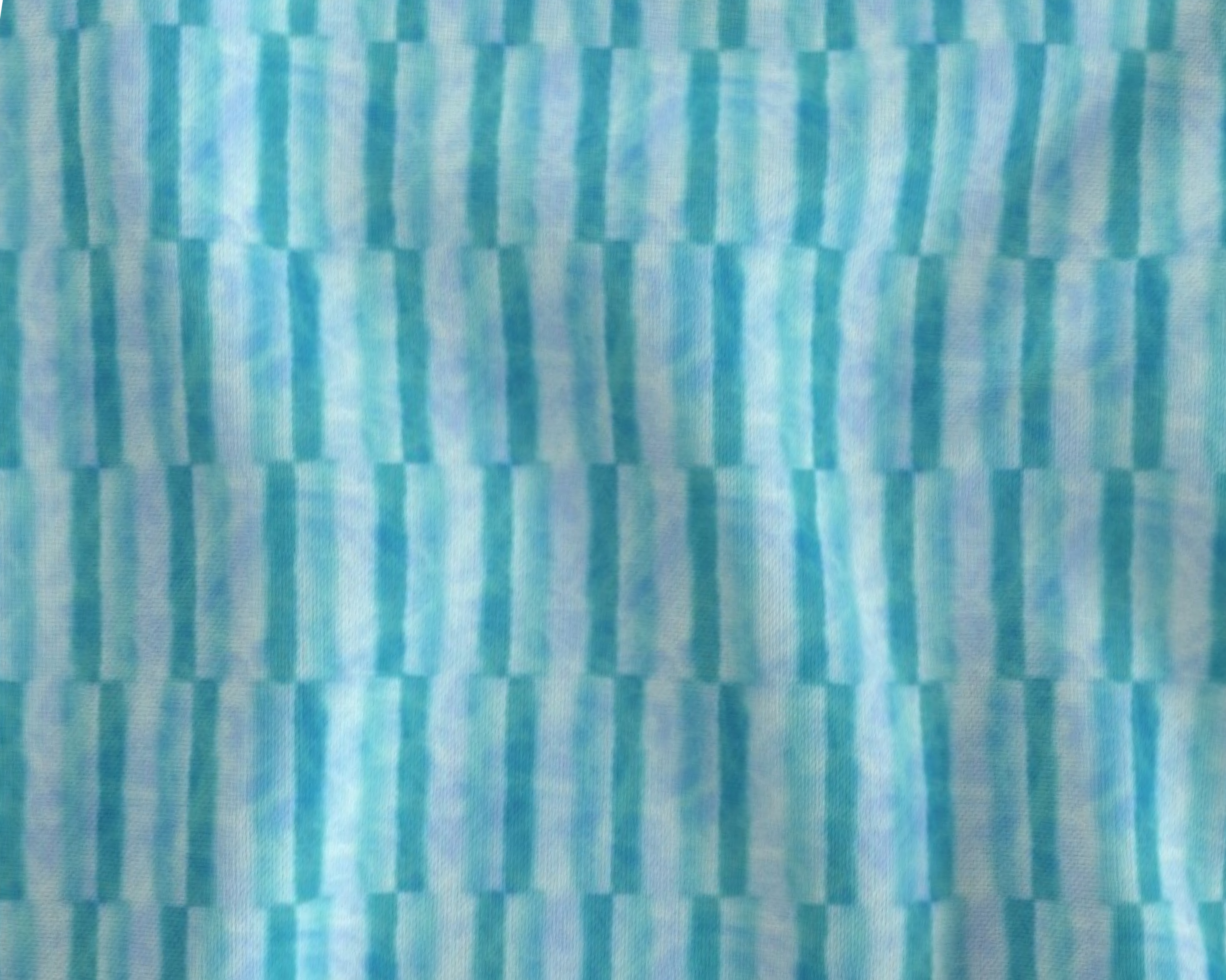 Patterned fabric with blue and green horizontal stripes