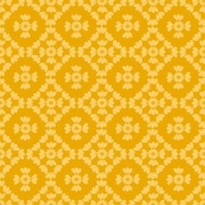 Yellow geometric pattern on a yellow background